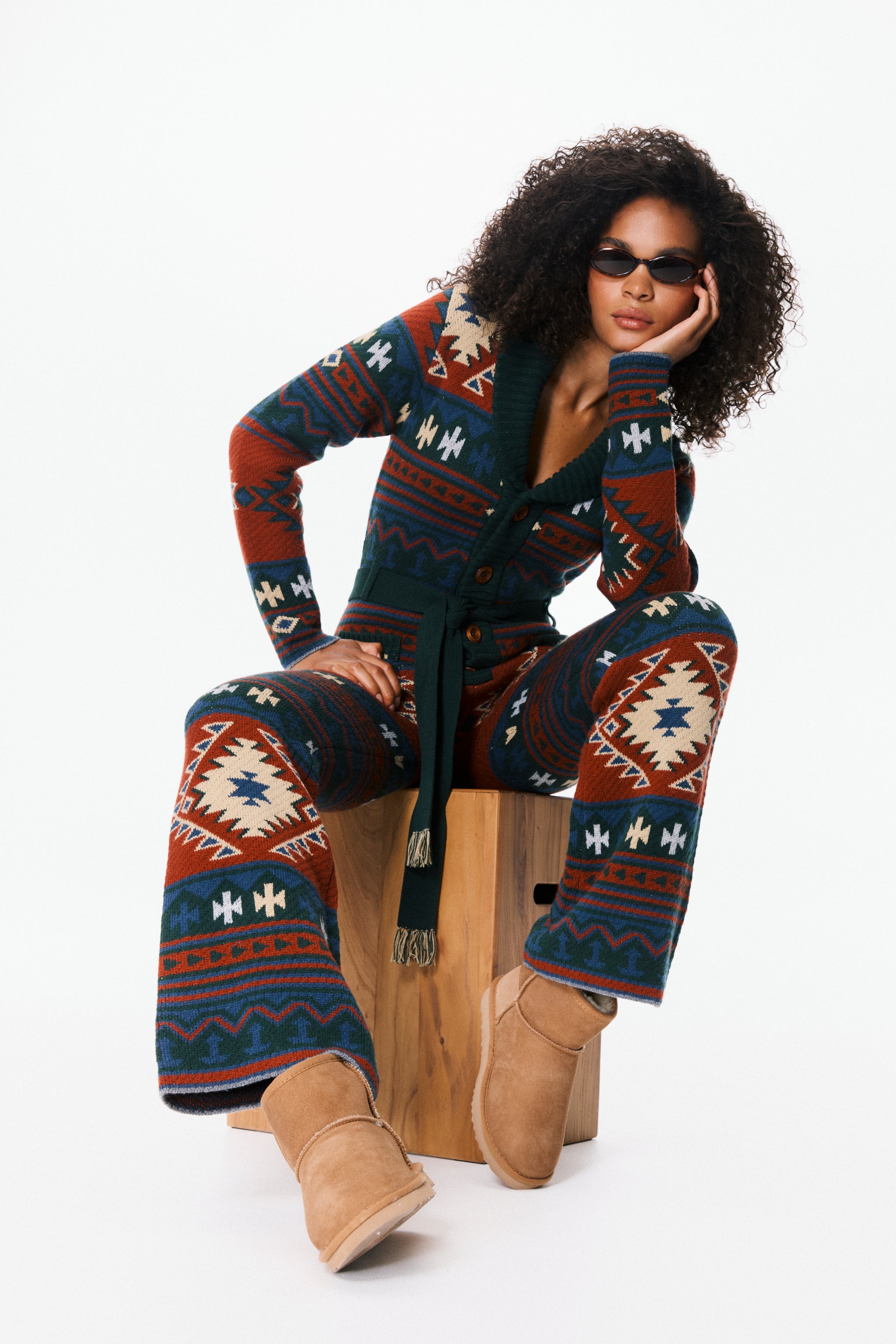 Nature Knit Fitted Jumpsuit Multi