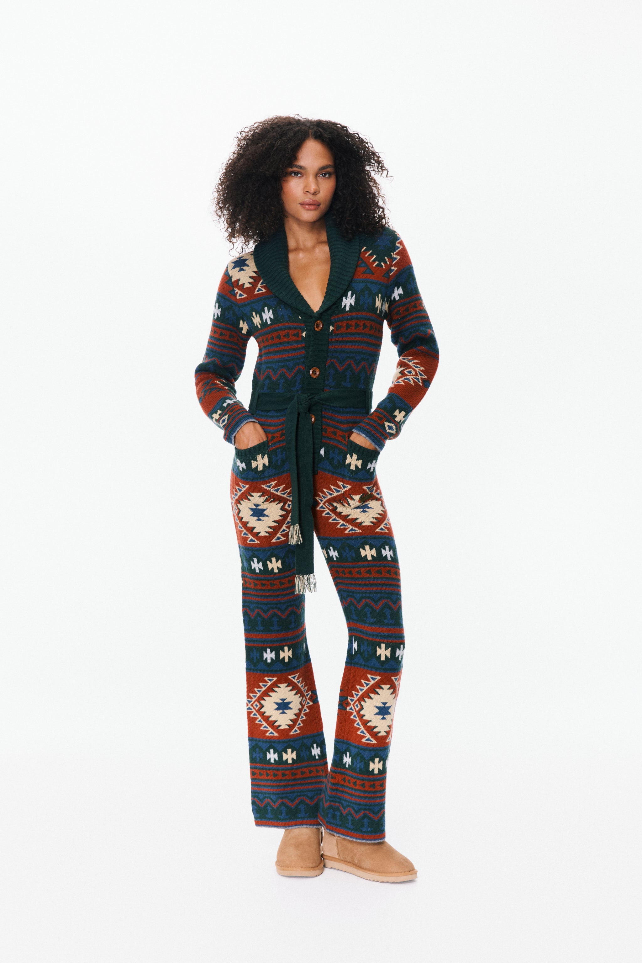 Nature Knit Fitted Jumpsuit Multi
