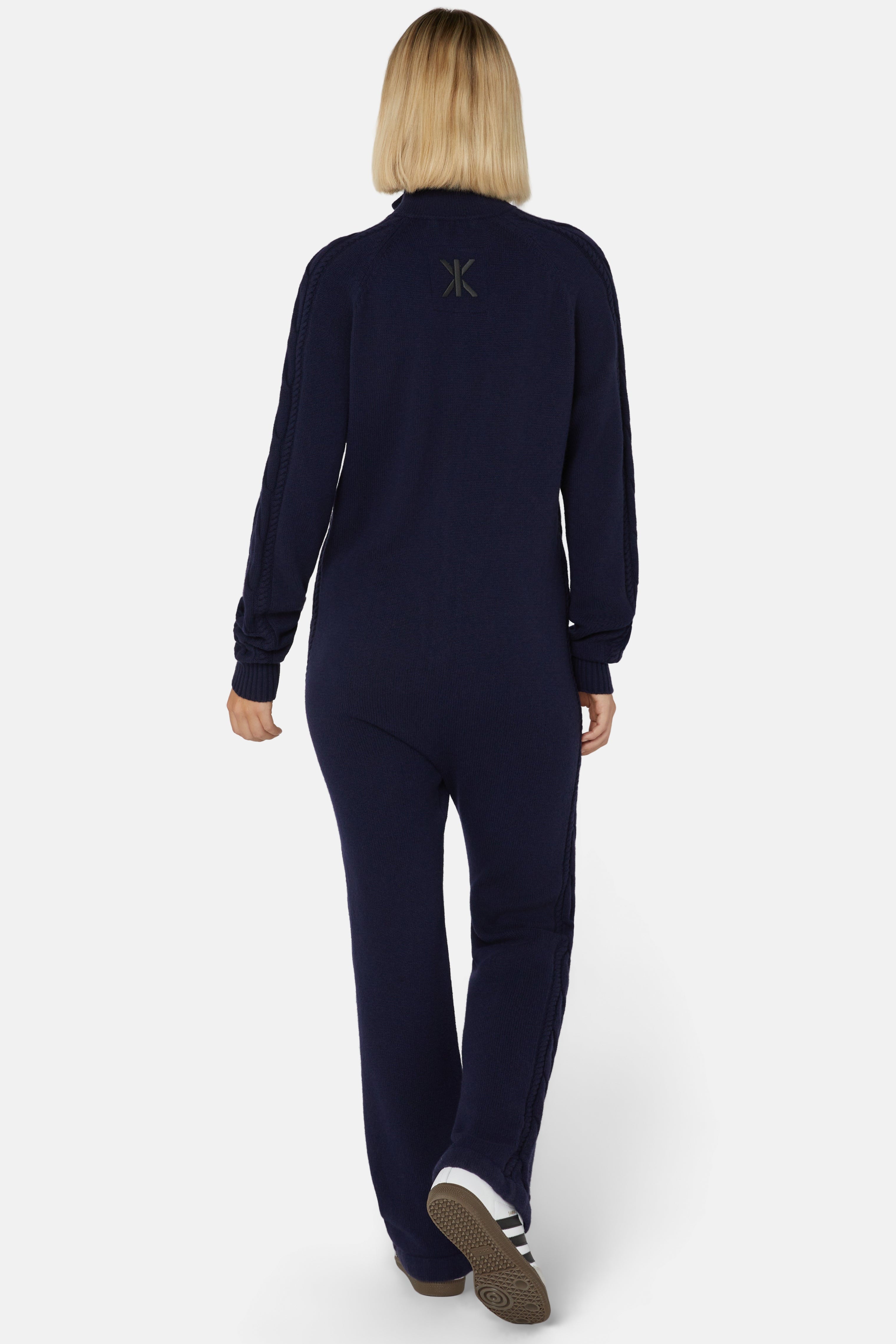 Cable Lux Cashmere Jumpsuit Navy