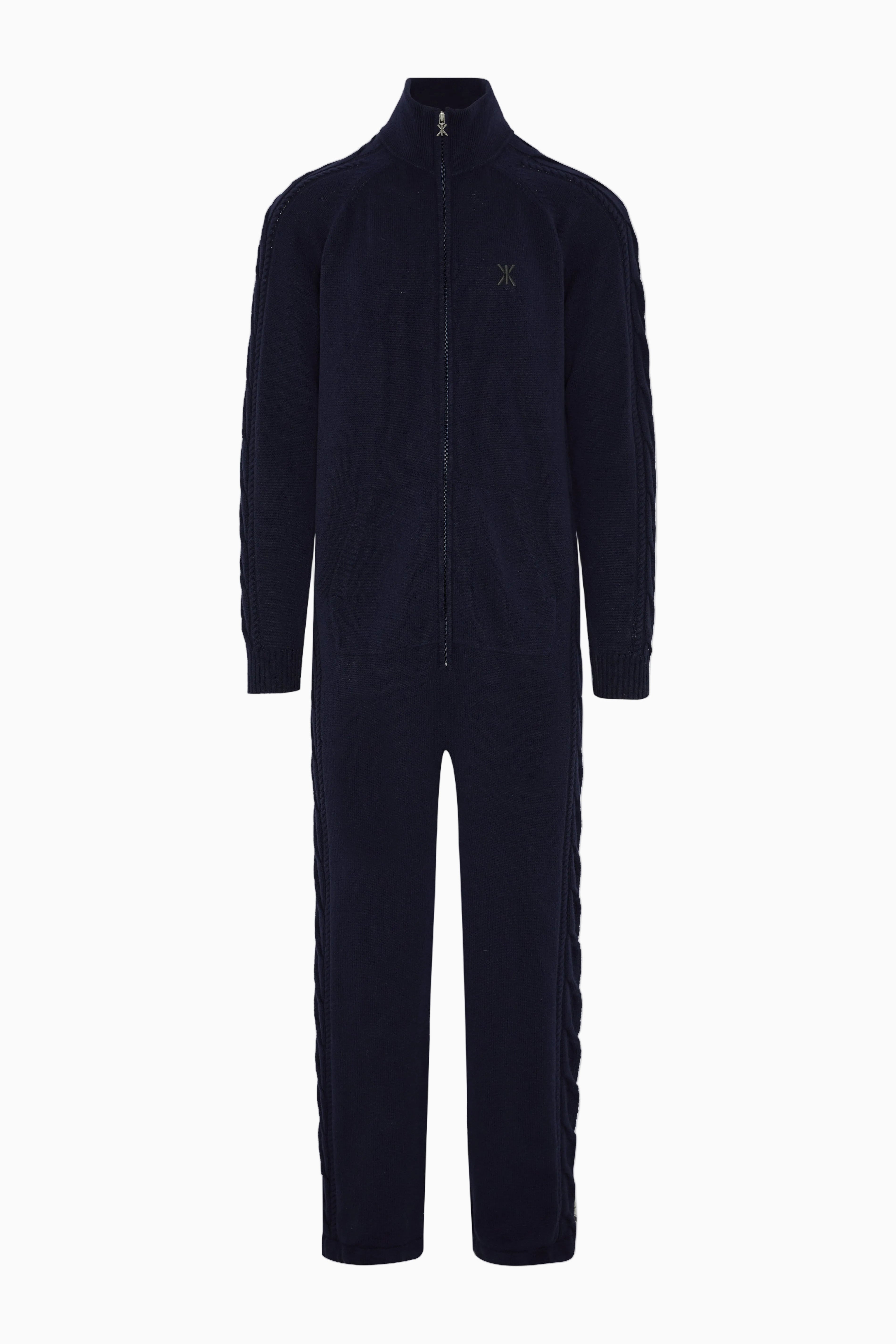 Cable Lux Cashmere Jumpsuit Navy