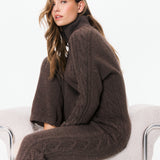 Cable Lux Cashmere Jumpsuit Brown Melange