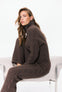 Cable Lux Cashmere Jumpsuit Brown Melange