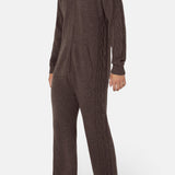 Cable Lux Cashmere Jumpsuit Brown Melange