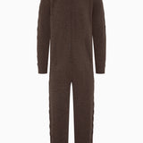 Cable Lux Cashmere Jumpsuit Brown Melange