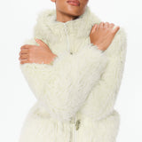 Vanilla Fur Jumpsuit Off White