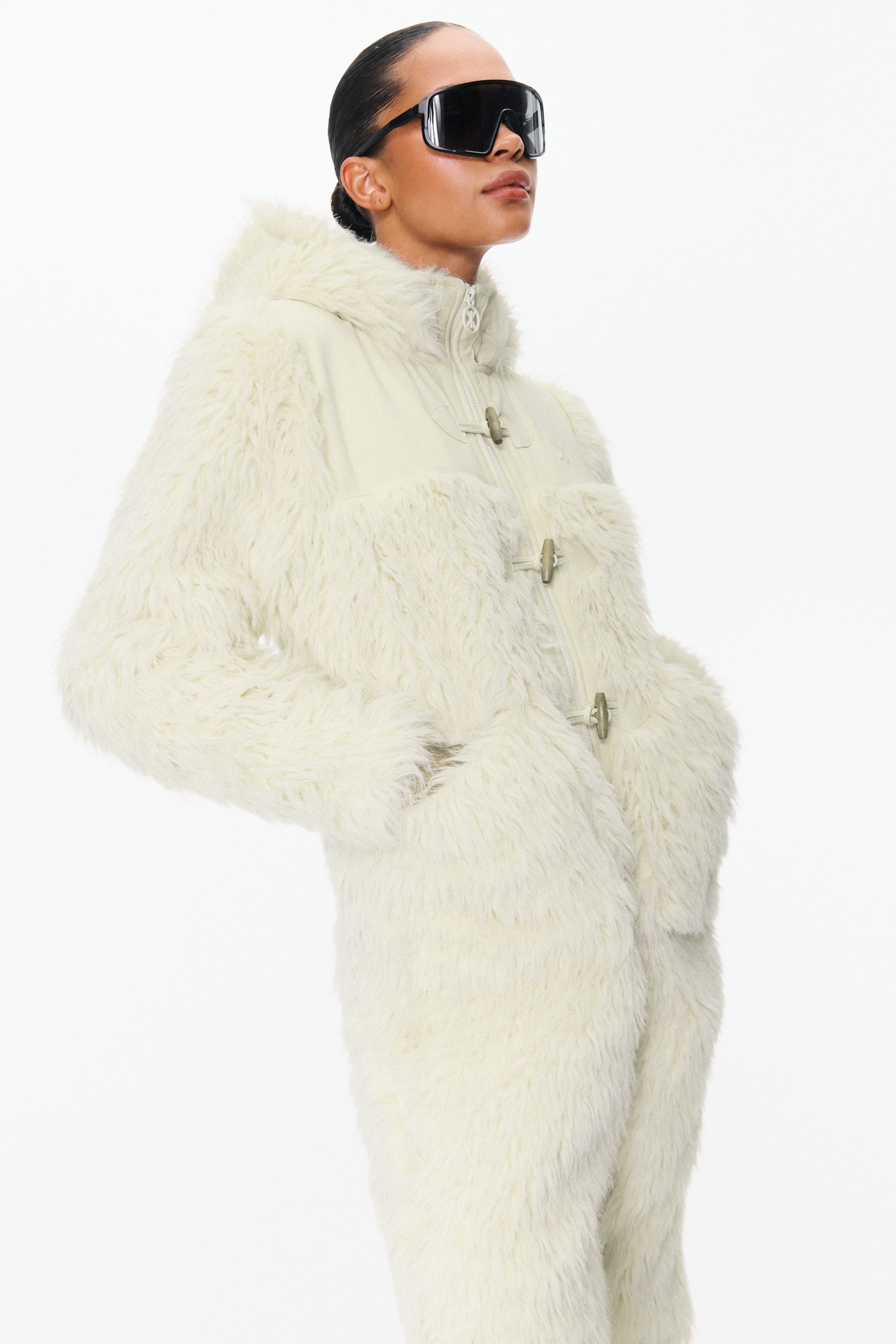 Vanilla Fur Jumpsuit Off White