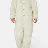 Vanilla Fur Jumpsuit Off White