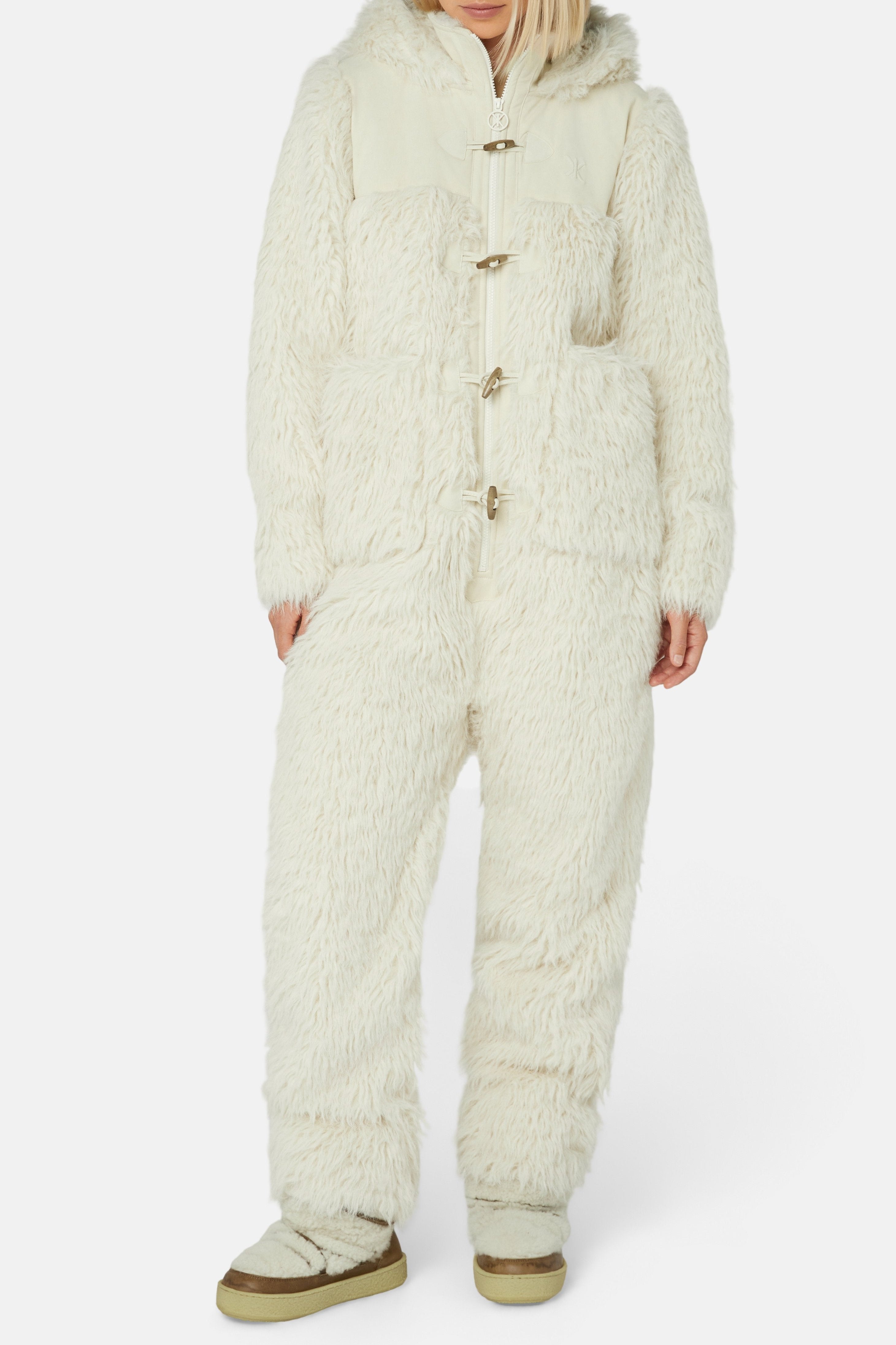 Vanilla Fur Jumpsuit Off White