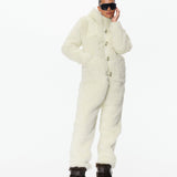 Vanilla Fur Jumpsuit Off White