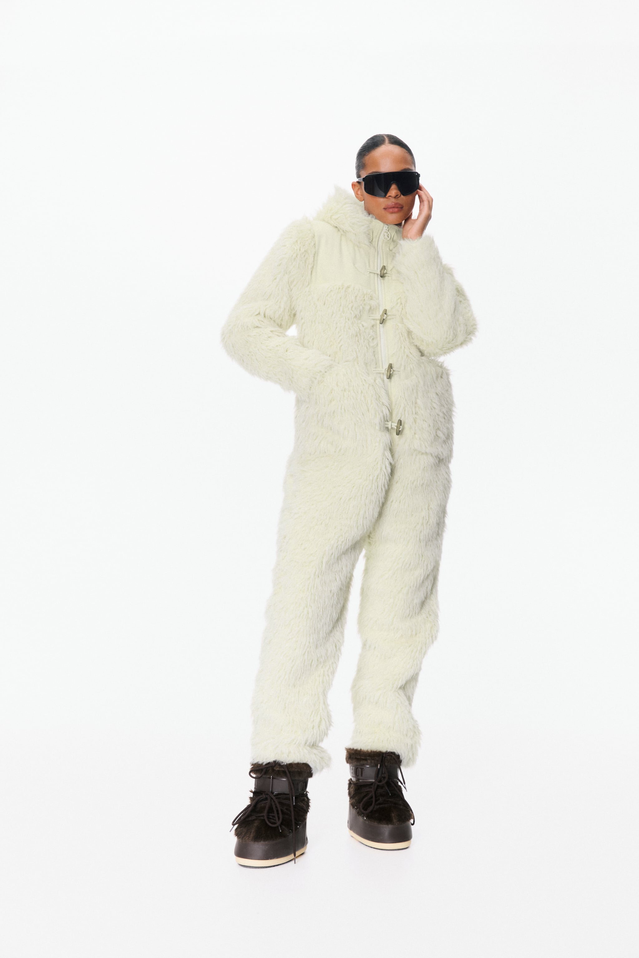 Vanilla Fur Jumpsuit Off White
