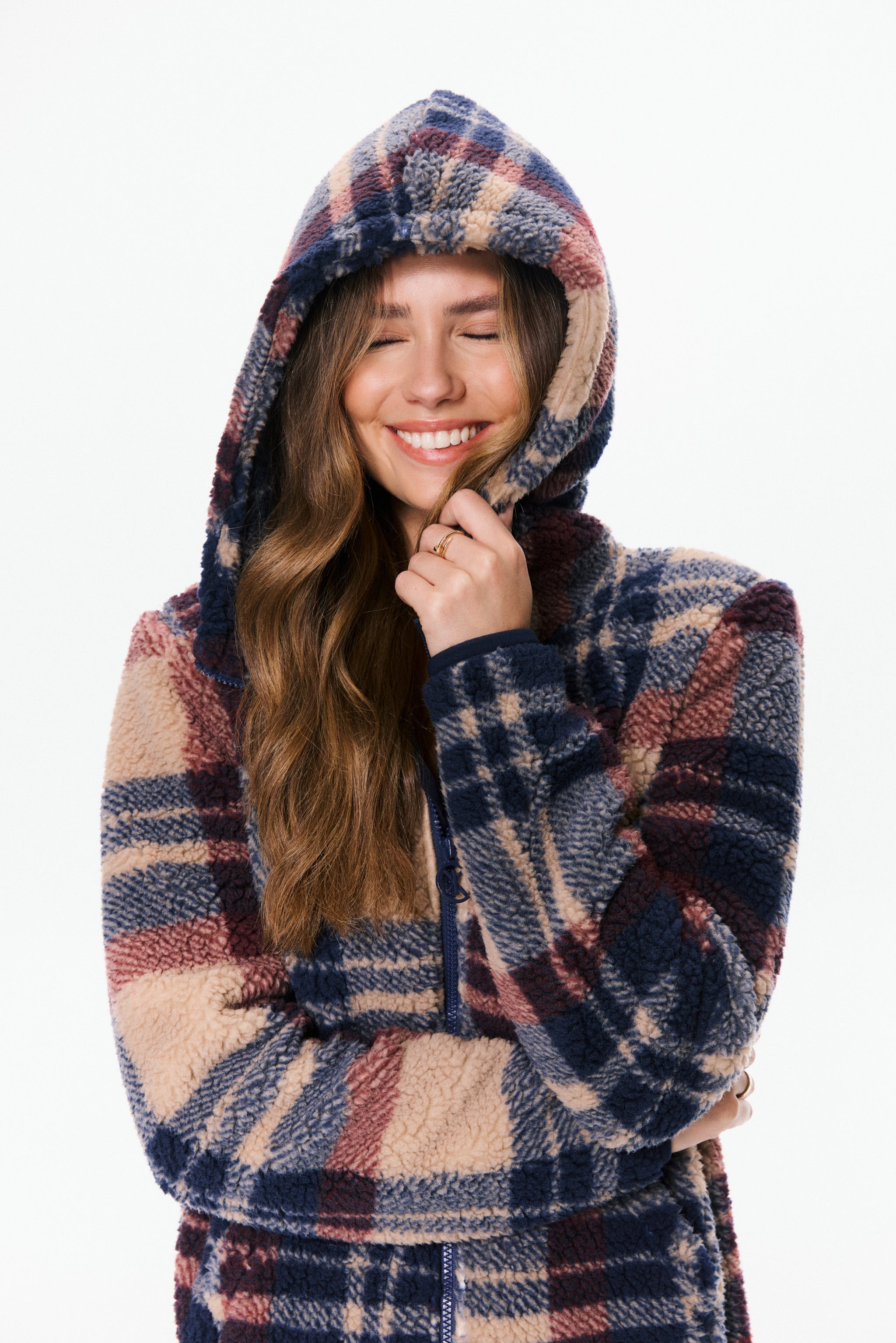 Earthy Fleece Jumpsuit | Brown Check – Onepiece