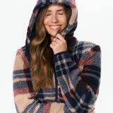 Earthy Fleece Jumpsuit Brown Check