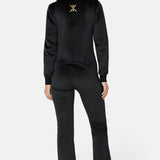 Alps Soft Velvet Flared Jumpsuit Black