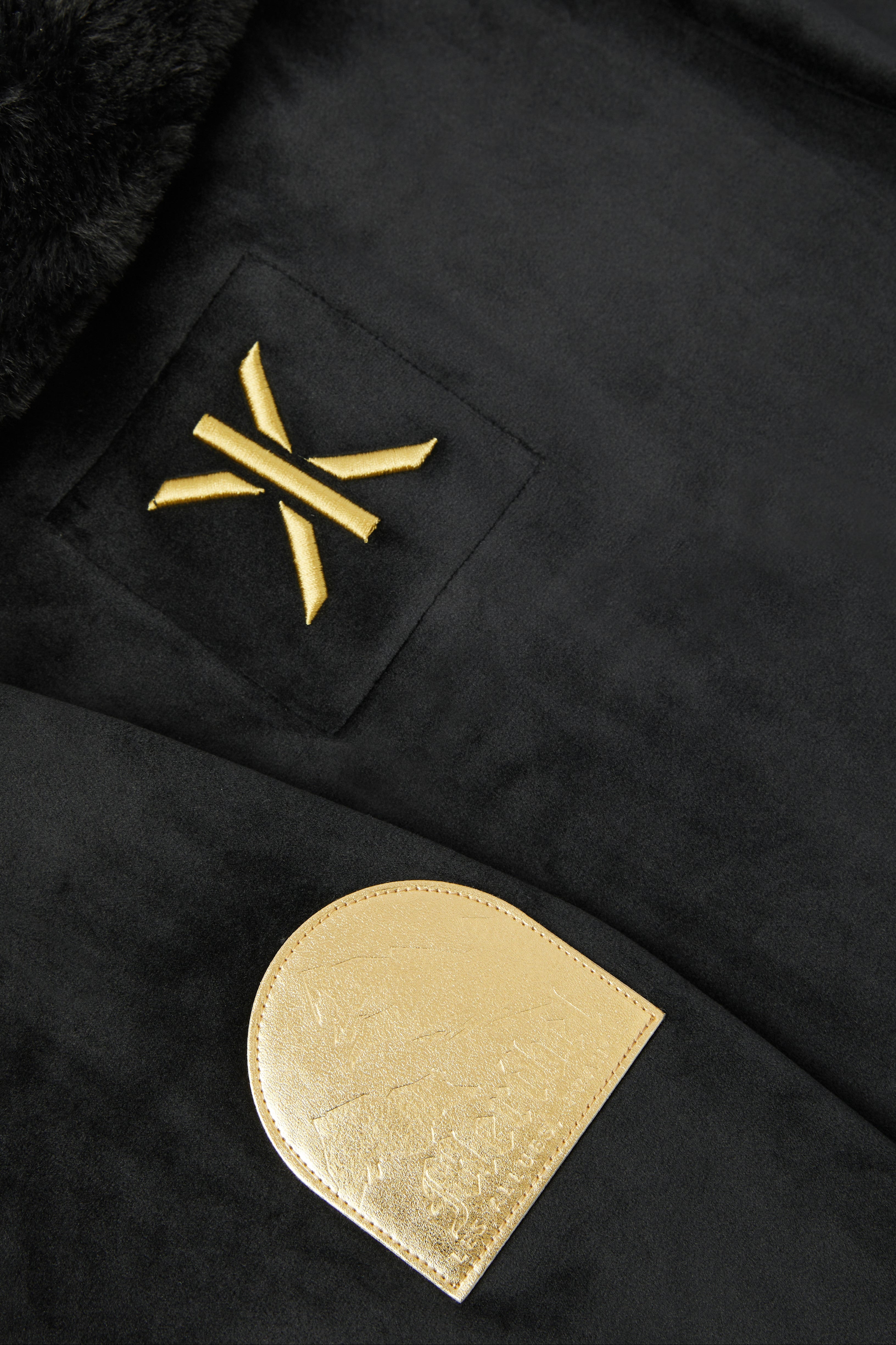 Alps Soft Velvet Flared Jumpsuit Black