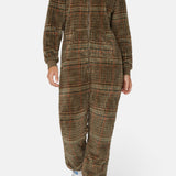 Puppy Jumpsuit Brown Check
