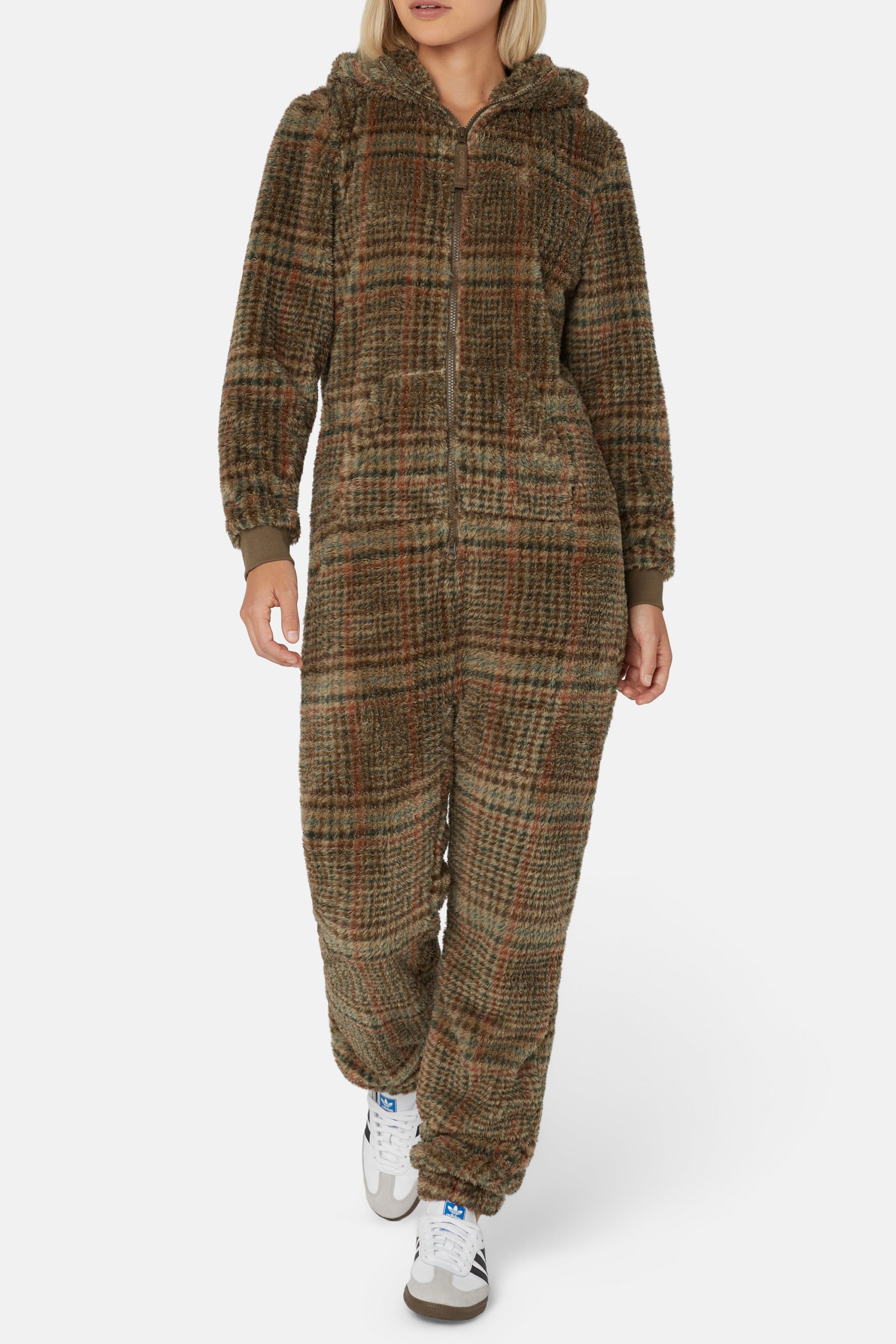 Puppy Jumpsuit Brown Check