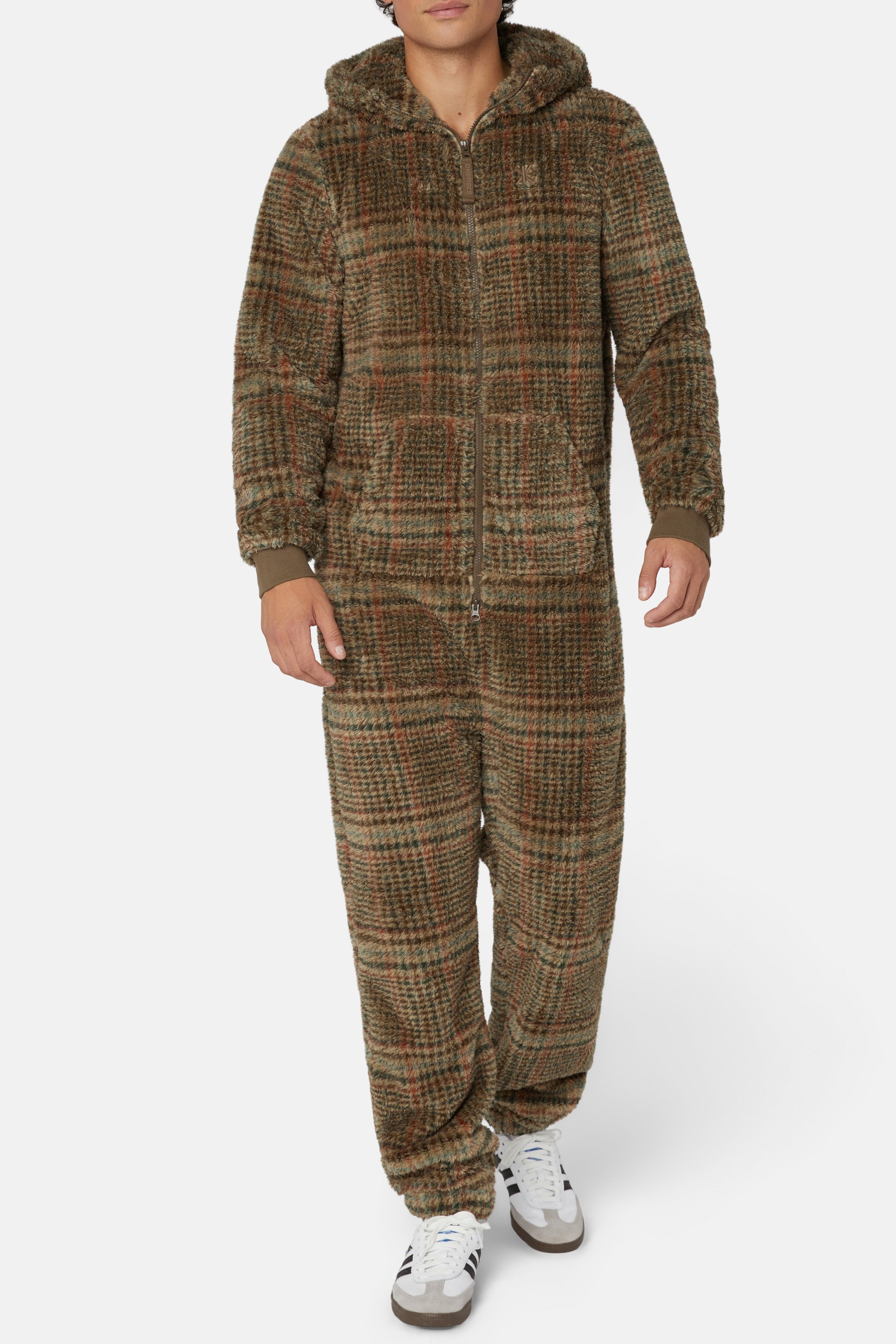 Puppy Jumpsuit Brown Check
