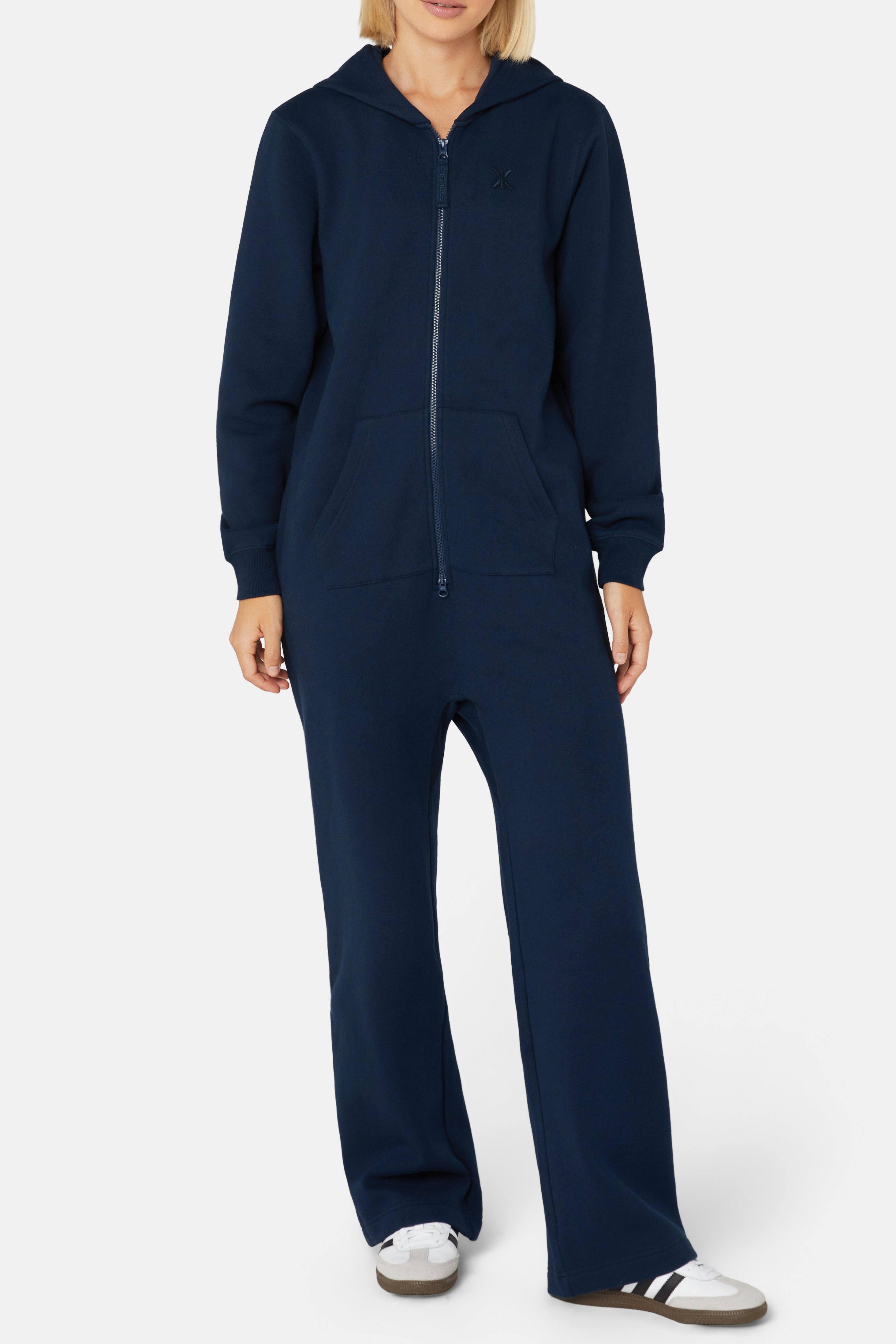 The Straight Leg Jogger Jumpsuit Navy