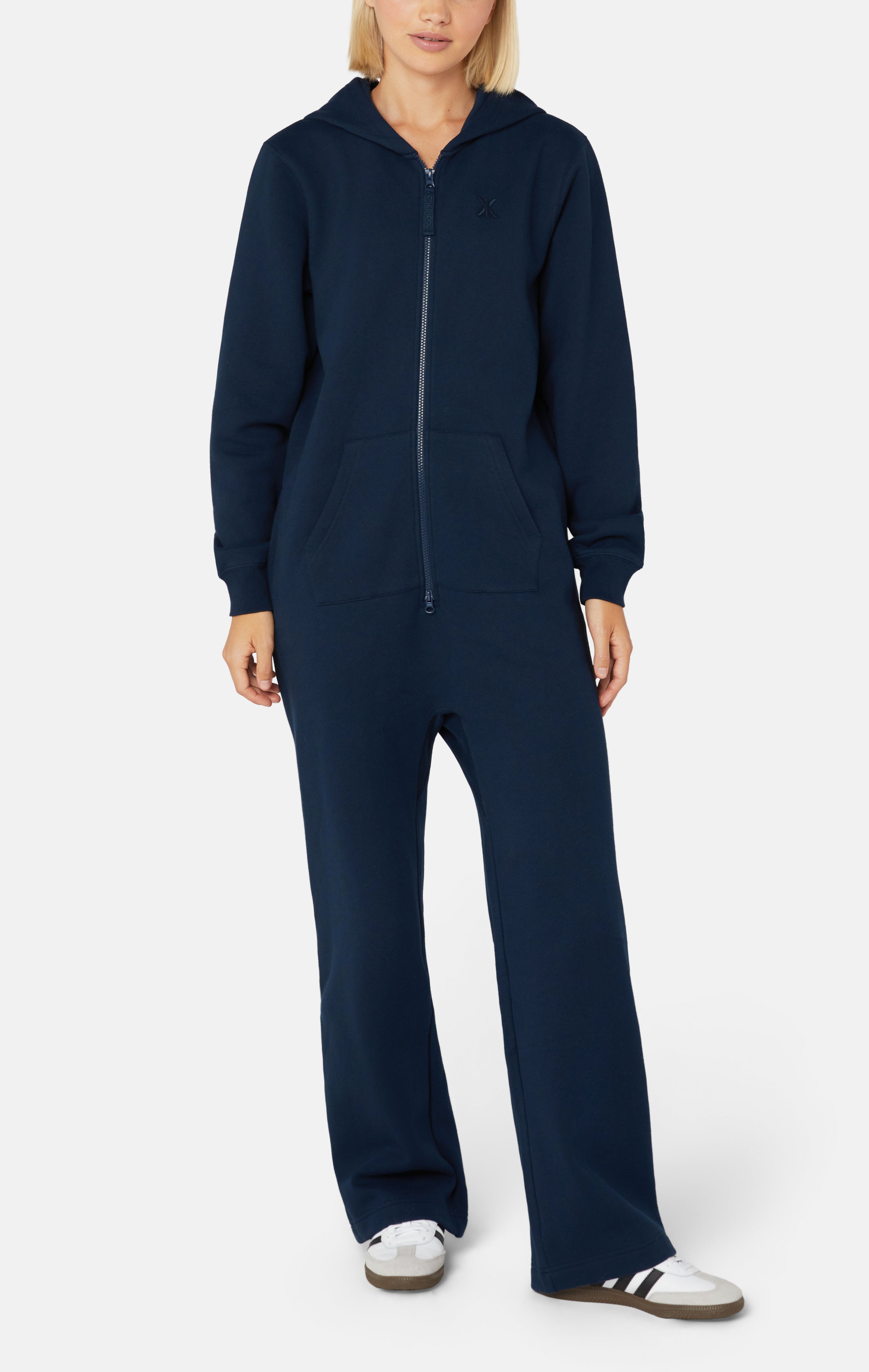 The Straight Leg Jogger Jumpsuit Navy