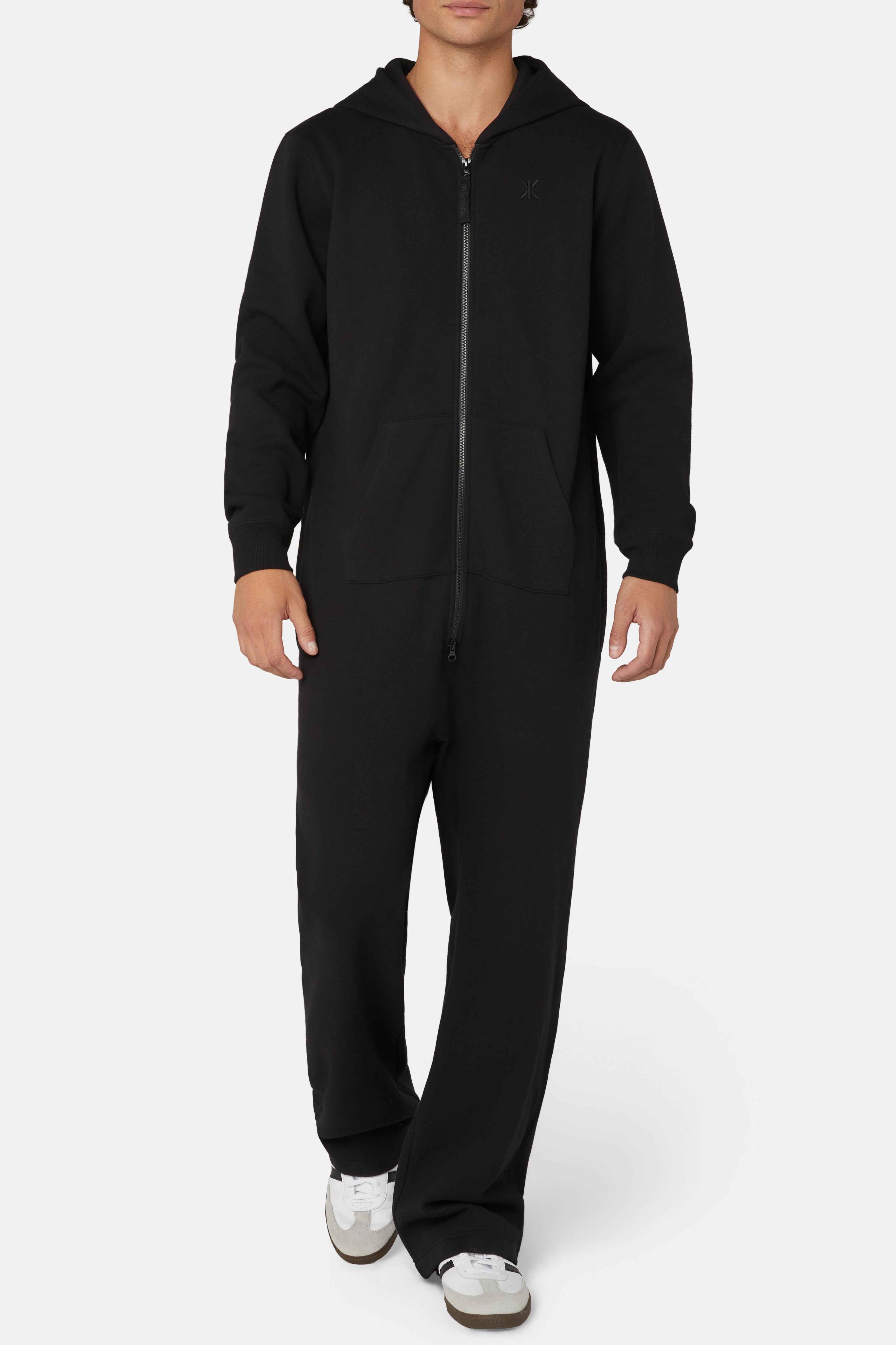 The Straight Leg Jogger Jumpsuit Black