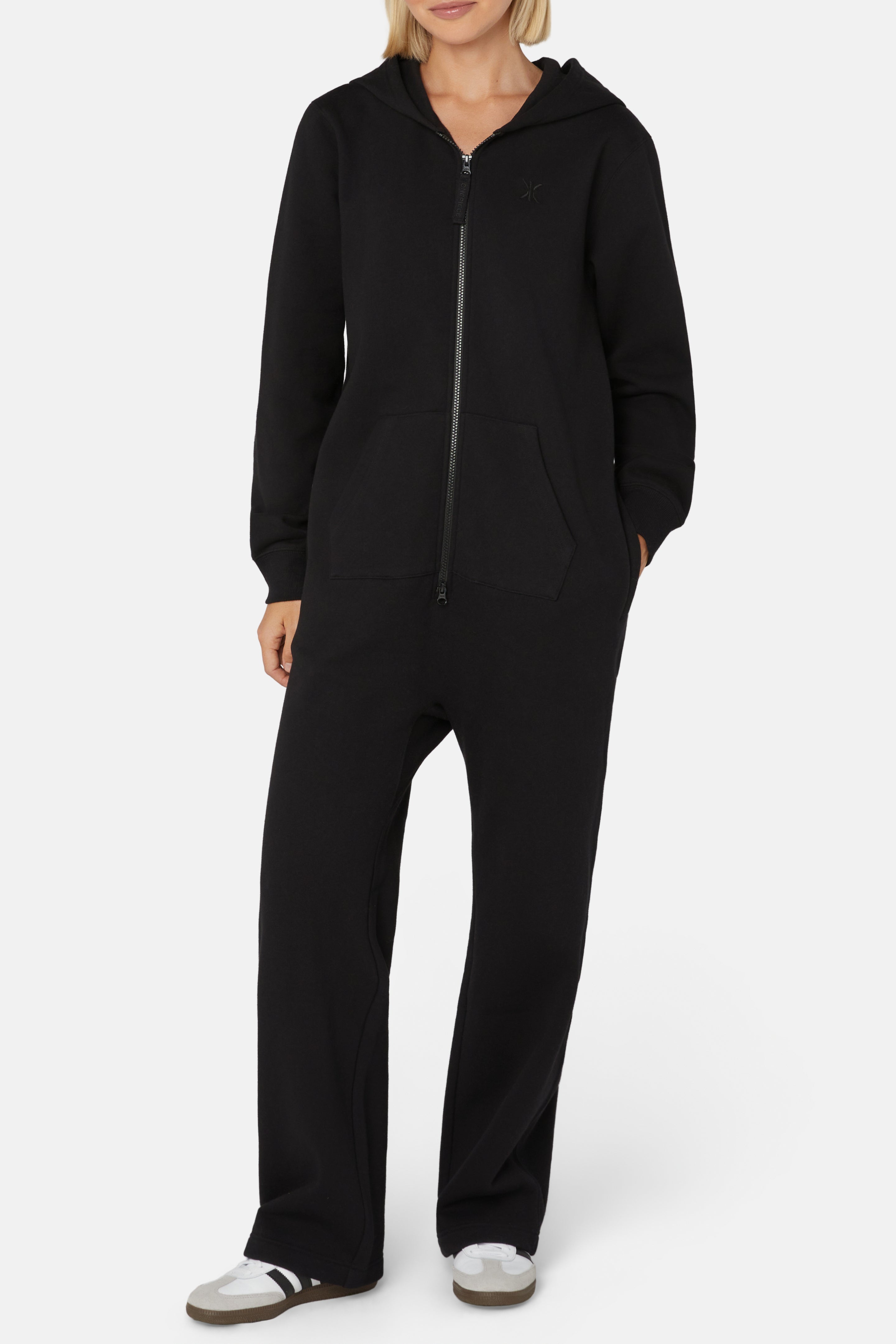 The Straight Leg Jogger Jumpsuit Black