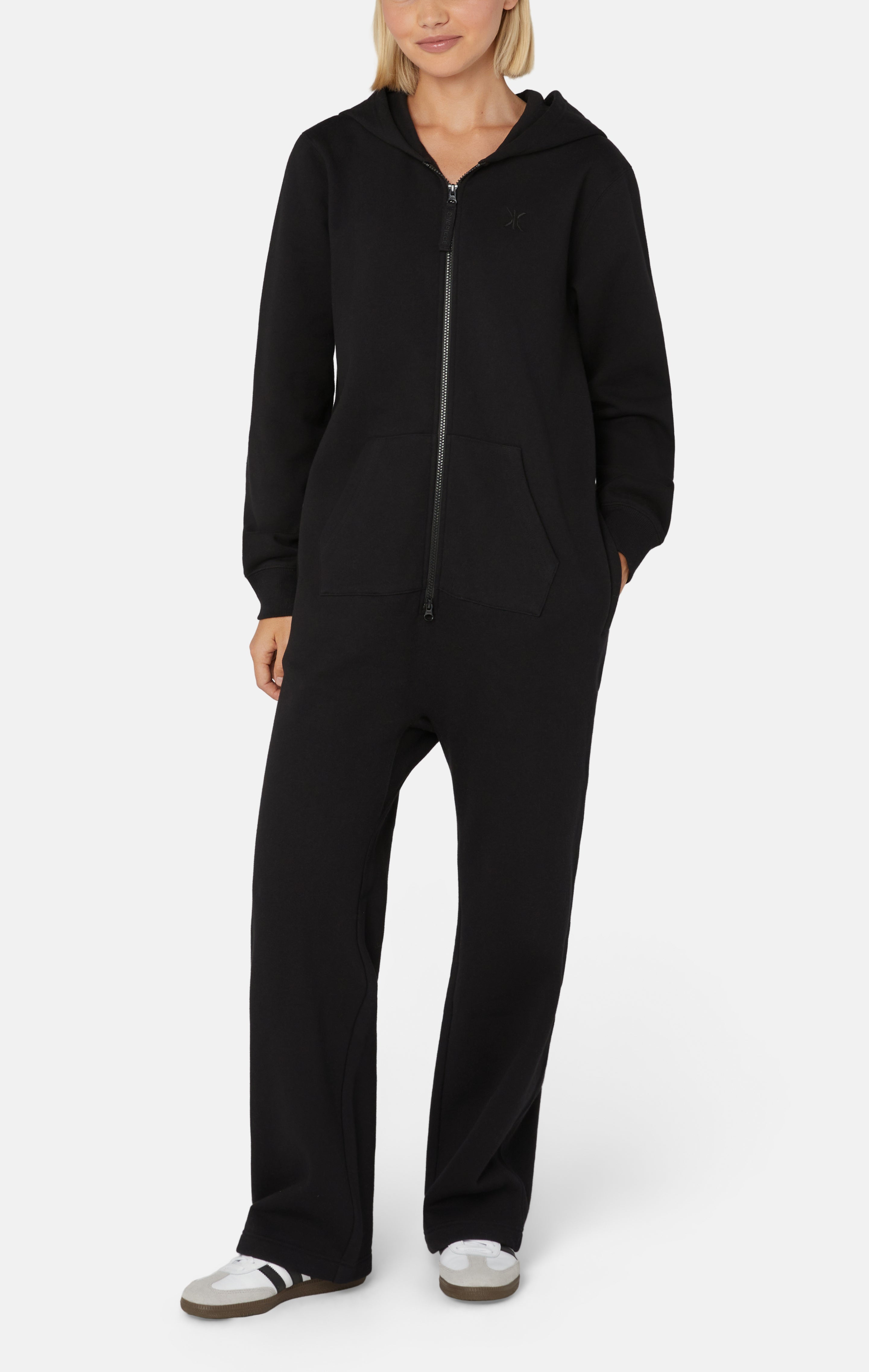 The Straight Leg Jogger Jumpsuit Black