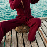 Sporty Basic Female Jumpsuit Red