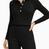 Summer Cable Flared Jumpsuit Black