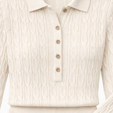 Summer Cable Flared Jumpsuit Cream