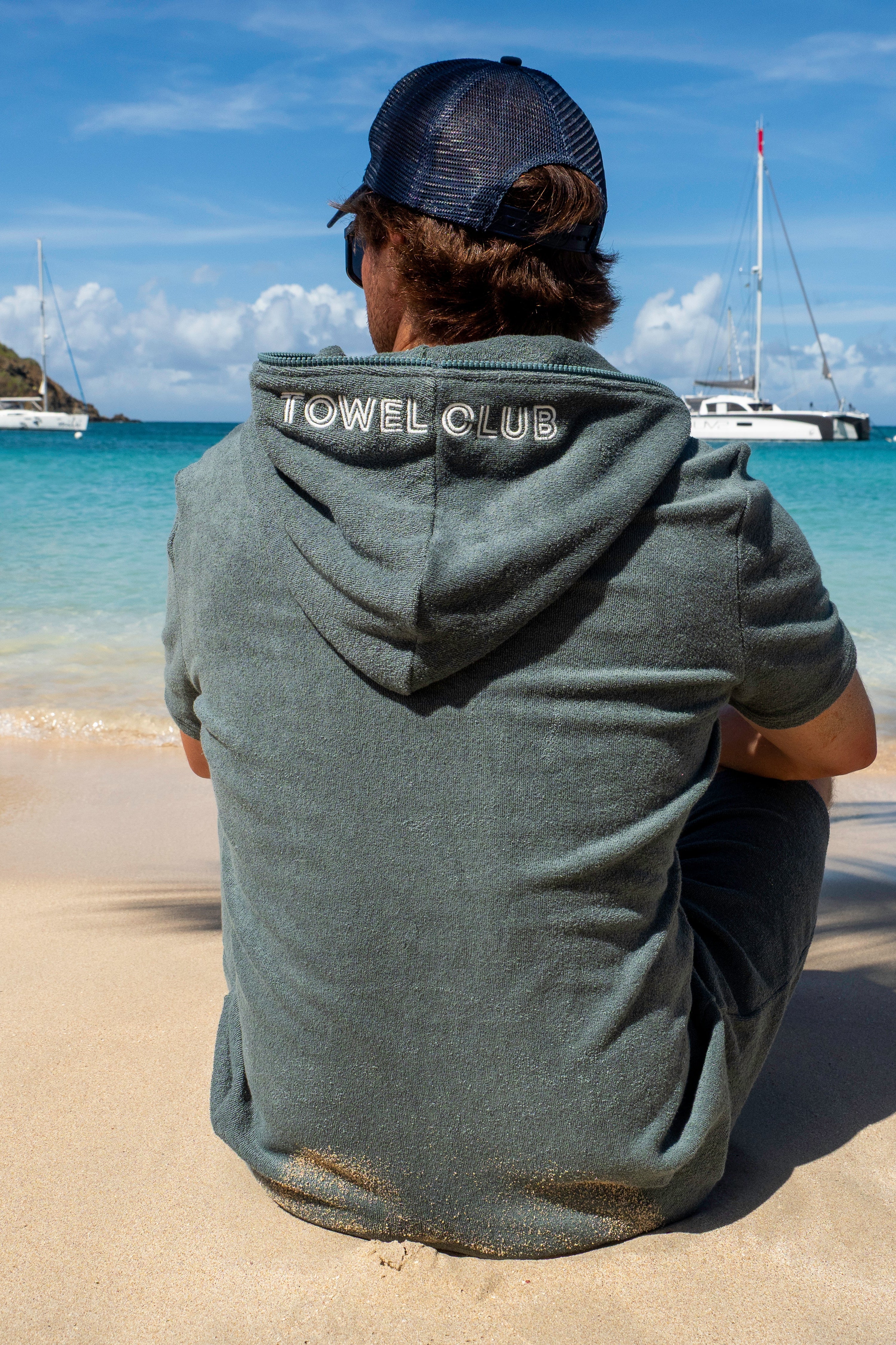 Towel Club Shortsleeve Jumpsuit Dusty Green