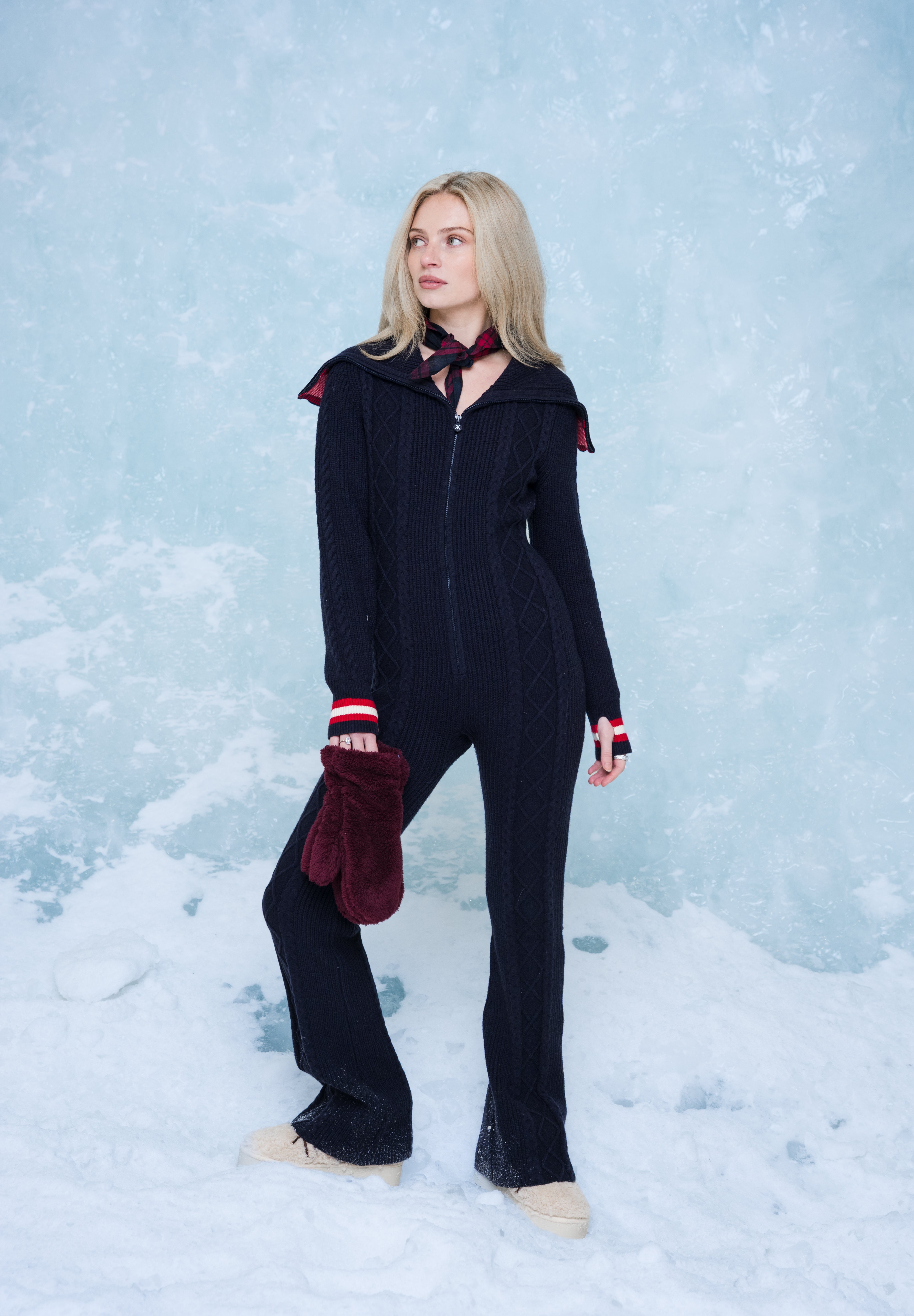 Apres Ski Fitted Jumpsuit | Navy