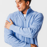 Cable Lux Cashmere Jumpsuit | Light Blue