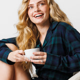 The Checked Short Pyjamas Jumpsuit | Green