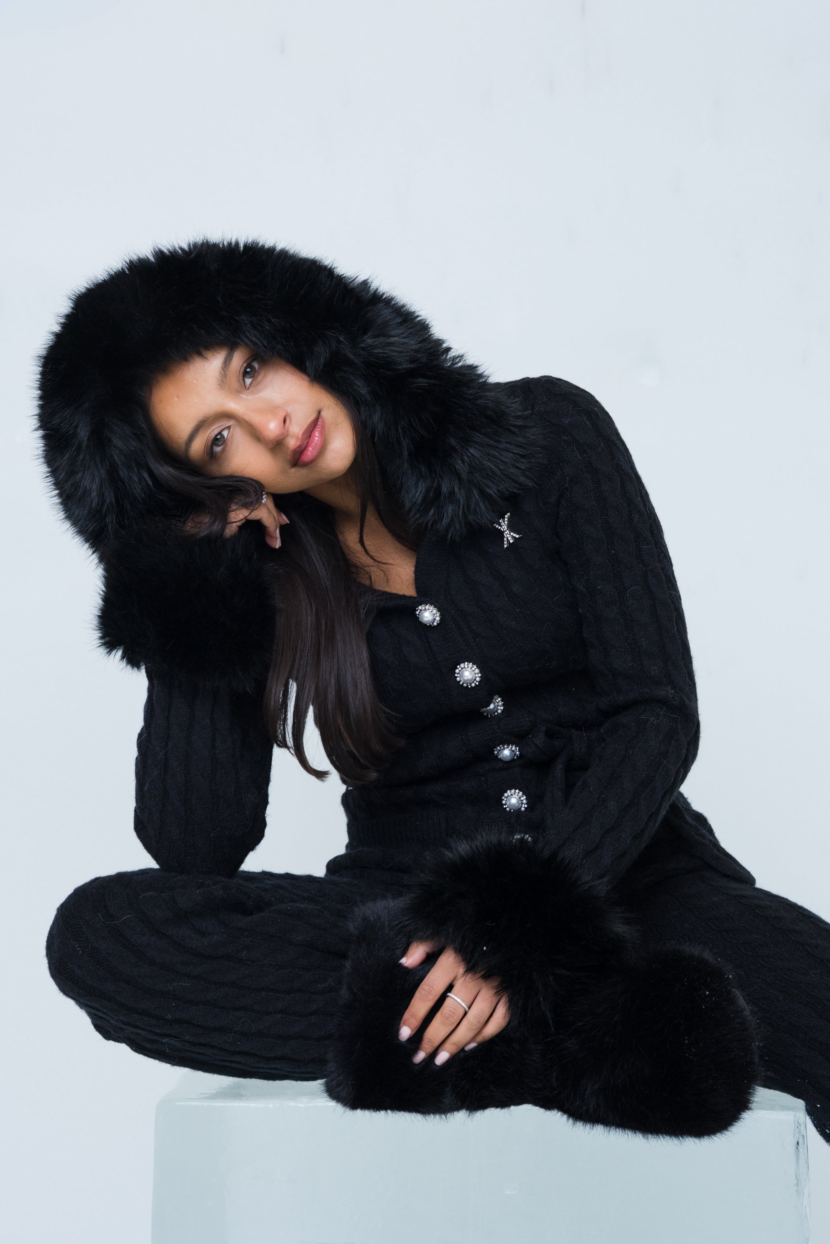 Chalet fitted Jumpsuit | Black