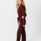 Cozy Wrap Jumpsuit | Dark Red