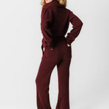 Cozy Wrap Jumpsuit | Dark Red