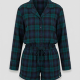 The Checked Short Pyjamas Jumpsuit | Green