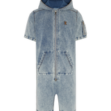 Soft Denim Short Jumpsuit