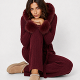 Chalet Fitted Jumpsuit | Wine