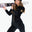 Alps Soft Velvet Fitted Jumpsuit | Black