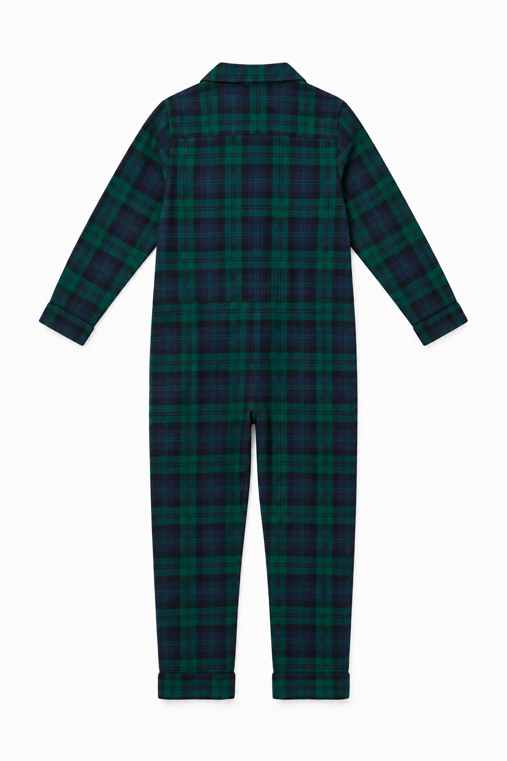The Checked KIDS Pyjamas Jumpsuit Green back view