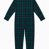 The Checked KIDS Pyjamas Jumpsuit Green back view