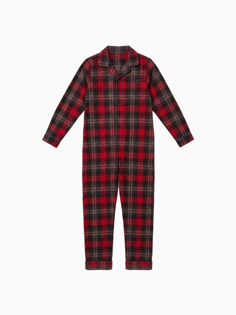The Checked KIDS Pyjamas Jumpsuit front ghost image