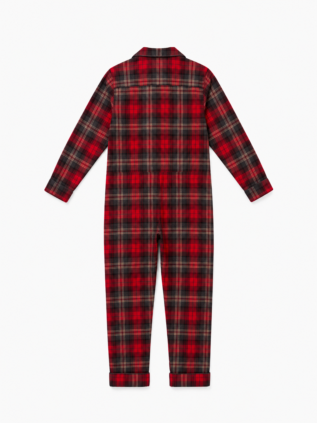 The Checked KIDS Pyjamas Jumpsuit Red back view