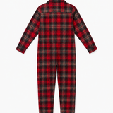 The Checked KIDS Pyjamas Jumpsuit Red back view