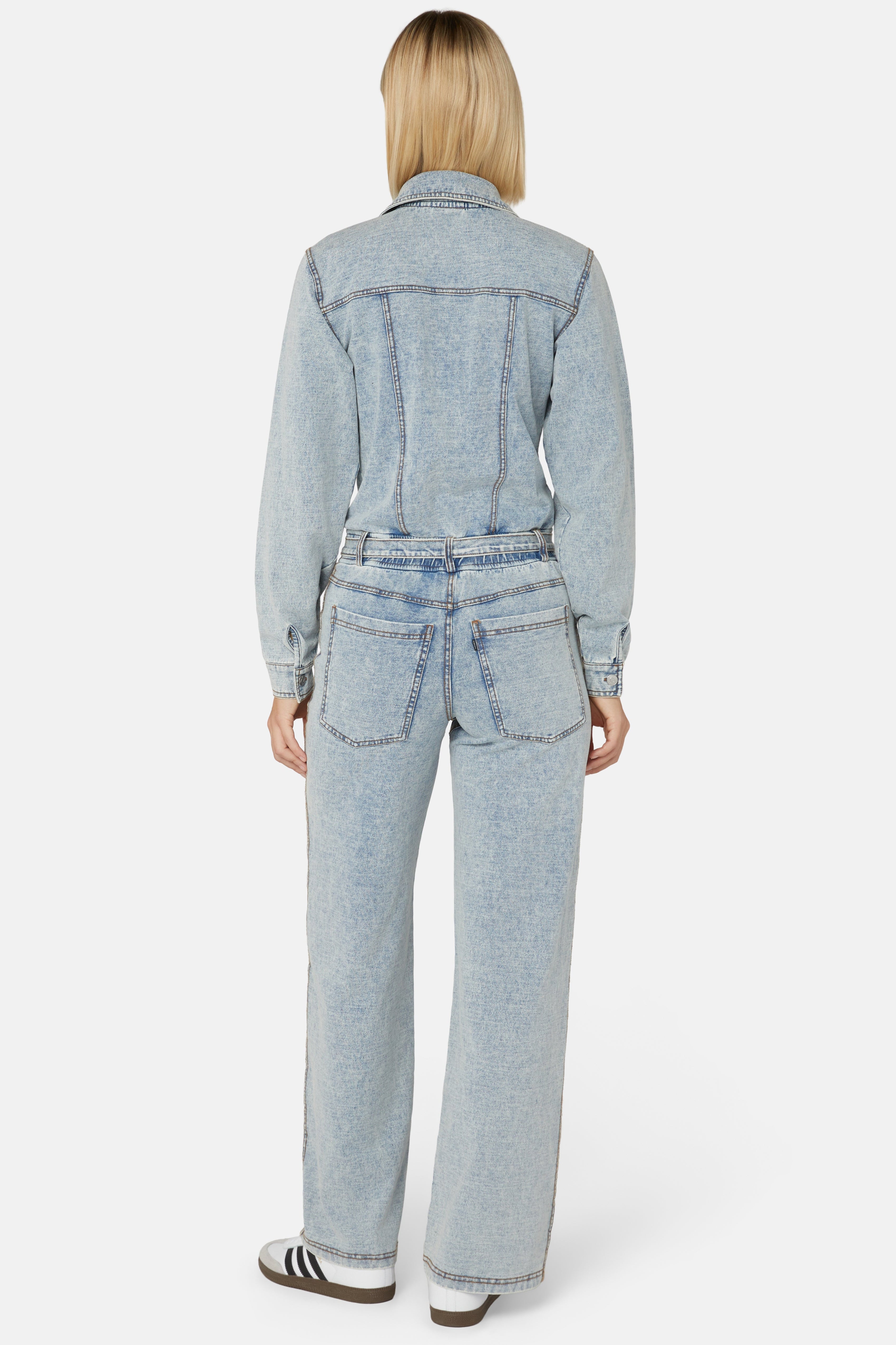 Denim Comfort Fitted Jumpsuit
