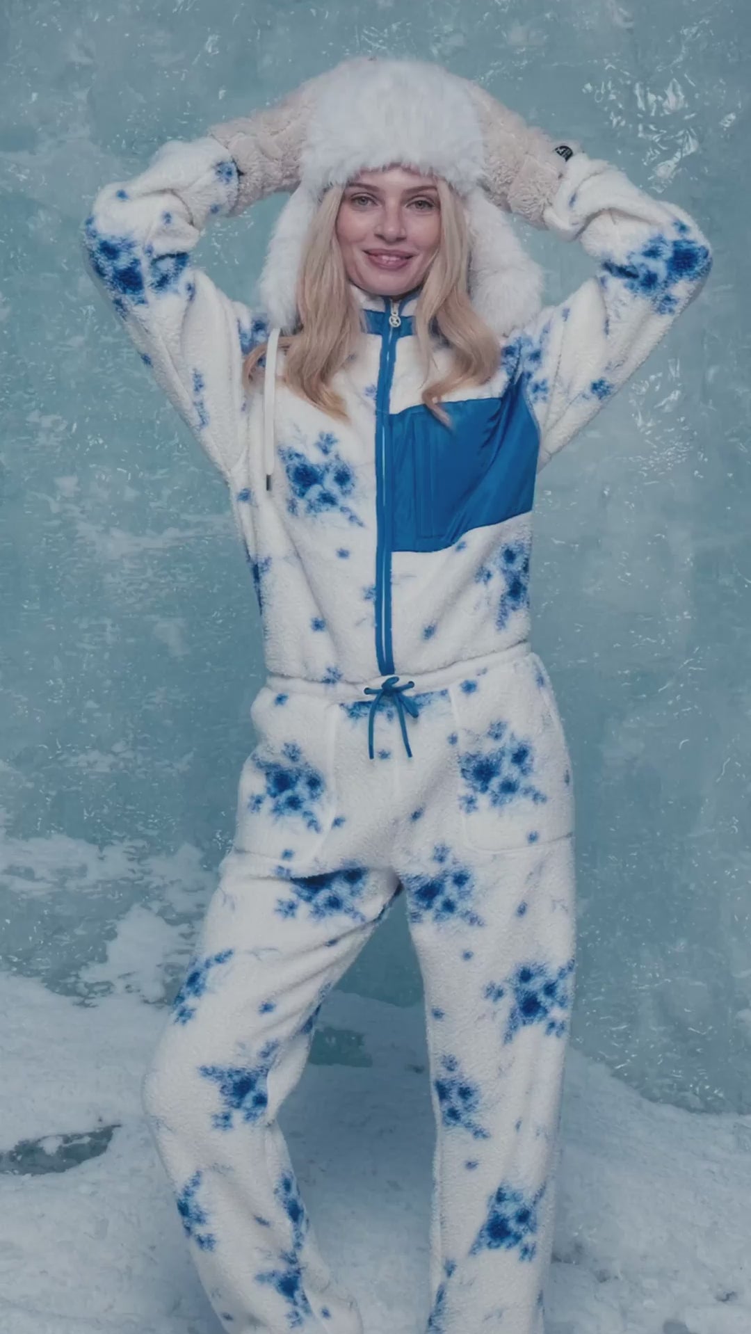 Snow Fleece Jumpsuit | White